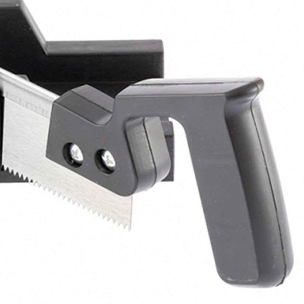 Caixa Meia Esquadria Manual Kit Gabarito Serrote Com Serra Corta Em Angulos 300mm Carpinteiro Profissional - 2