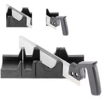 Caixa Meia Esquadria Manual Kit Gabarito Serrote Com Serra Corta Em Angulos 300mm Carpinteiro Profissional - 1