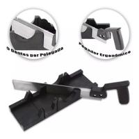 Caixa Meia Esquadria Manual Kit Gabarito Serrote Com Serra Corta Em Angulos 300mm Carpinteiro Profissional
