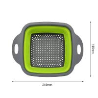 Escorredor Macarrao Legumes Silicone Retratil Cesto Multiuso Alimentos Massas Frutas Com Alca - 7