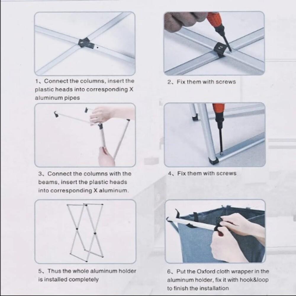 Cesto Roupa Suja Cromado Desmontavel Organizador Lavanderia Multiuso Banheiro Guarda Tudo Compacto - 4