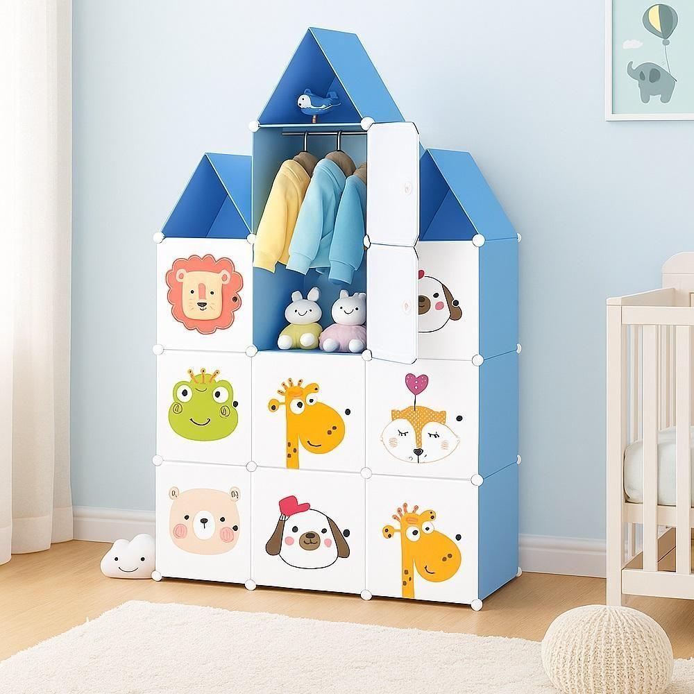 Guarda Roupa Castelo Infantil Armario Organizador Brinquedos Roupas Sapateira 13 Nichos Prateleiras - 2