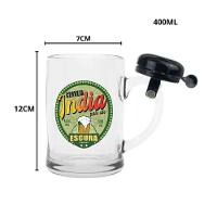 Caneca Chopp Cerveja Vidro Com Campainha 400ml India Pale Al - 2