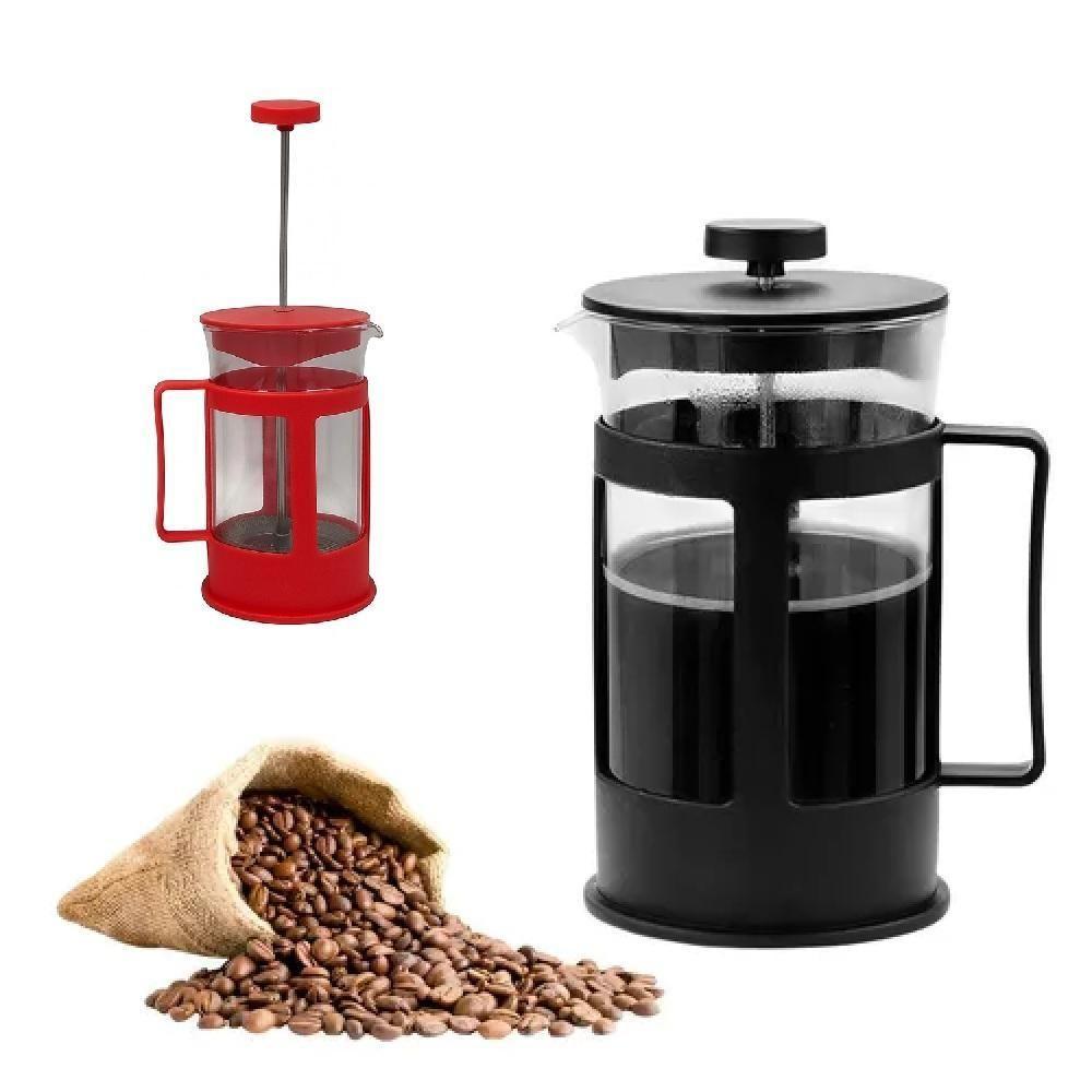 Cafeteira Francesa Prensa Inox Cremeira Vidro Jarra Cha Cafe Cremoso Manual Coador Filtro 350ml French Press - 1
