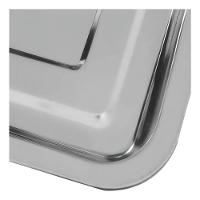 Bandeja Inox Cafe Retangular 40x30cm Rasa Travessa Restaurante Salada Porcao Bar Mesa Grande - 3