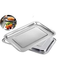 Bandeja Inox Cafe Retangular 40x30cm Rasa Travessa Restaurante Salada Porcao Bar Mesa Grande - 6