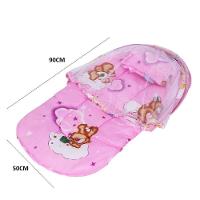 Berco Mosquiteiro Barraca Mini Cama Colchonete Bebe Tenda Portatil Colchao Dobravel Ninho Infantil Rosa Meninas - 9