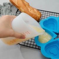 Copo Medidor Dosador Silicone Flexivel Jarra Medidora Graduado 500ml Quimica Confeitaria Xicara Cozinha Culinaria Multiu - 6