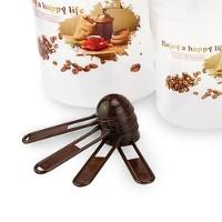 Conjunto Potes Plásticos Tampa Rosca 4 Peças Colher Medidor - 5