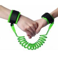 Pulseira Guia Seguranca Baby Crianca Passeio Parque Rua Anti Perca Velcro Acolchoado Verde - 1