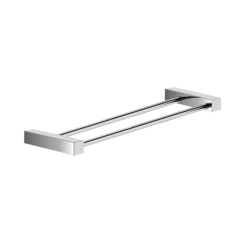 Porta Toalha Toalheiro Duplo Para Banheiro Escovado Troia 30cm - 1