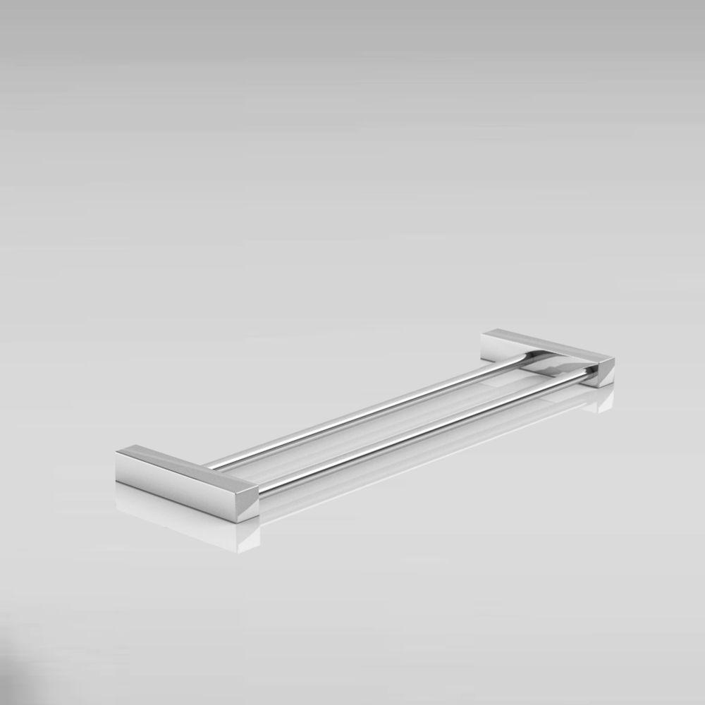 Porta Toalha Toalheiro Duplo Para Banheiro Escovado Troia 30cm - 3