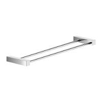 Porta Toalha Toalheiro Duplo Para Banheiro Alto Brilho Troia 40cm - 1