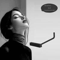 Porta Papel Higiênico Para Banheiro Preto Fosco Troia Grego Metal - 2