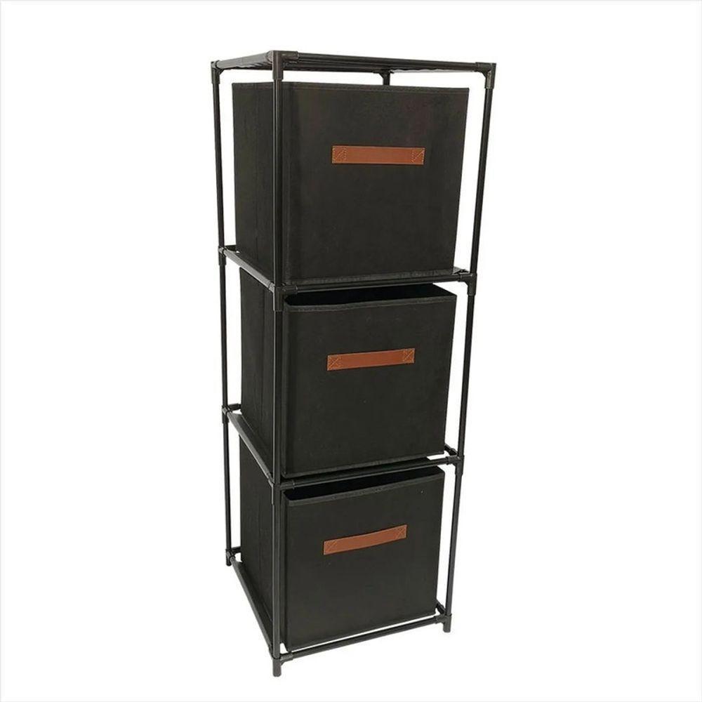 Organizador 3 Andares Tnt E Ferro 35 Cm X 35 Cm X 102 Cm - 4