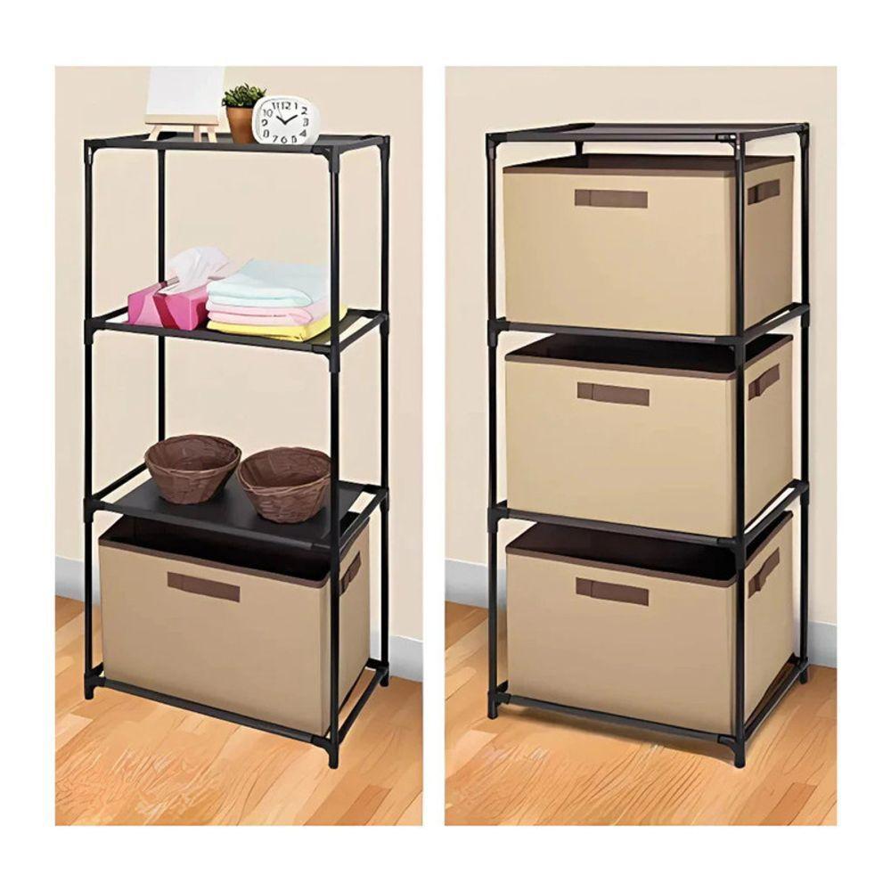 Organizador 3 Andares Tnt E Ferro 35 Cm X 35 Cm X 102 Cm - 5