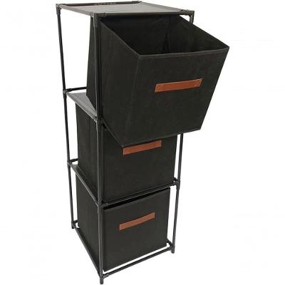 Organizador 3 Andares Tnt E Ferro 35 Cm X 35 Cm X 102 Cm