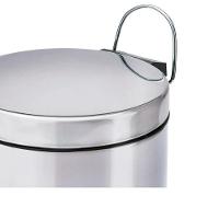 Lixeira Pedal 3l Inox Balde Removível Redonda - 7