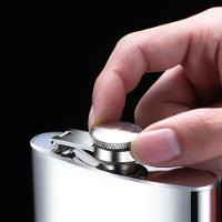 Kit Cantil Inox 6 Peças Shot Funil Bebidas Viagem - 6