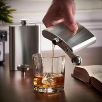 Kit Cantil Inox 6 Peças Shot Funil Bebidas Viagem - 7