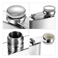 Kit Cantil Inox 6 Peças Shot Funil Bebidas Viagem - 9