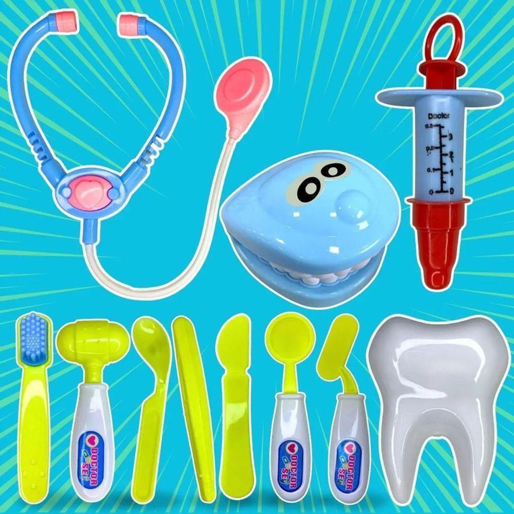 Kit Dentista Infantil Brinquedo Educativo 12 Peças Brincando - 3