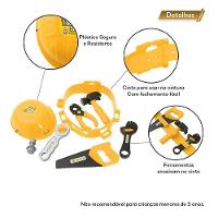 Kit De Ferramentas Infantil Cinto Capacete Brinquedo Com Acessorios Chaves Alicate Completo - 5