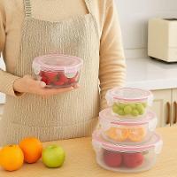 Kit 3 Potes Hermeticos Redondos Profissionais Multiuso Tampa Silicone Marmita Organizador Frutas Legumes Alimentos Micro - 3