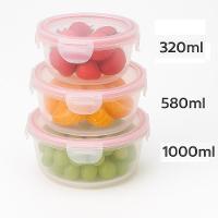 Kit 3 Potes Hermeticos Redondos Profissionais Multiuso Tampa Silicone Marmita Organizador Frutas Legumes Alimentos Micro - 6