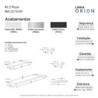Kit Acessórios Para Banheiro Alto Brilho 5 Peças Grego Metal 2070or - 8
