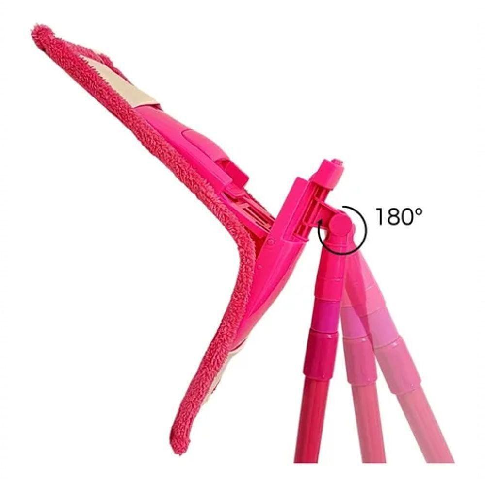 Vassoura Mop Flat Microfibra Cabo Retrátil Limpeza Prática P - 3