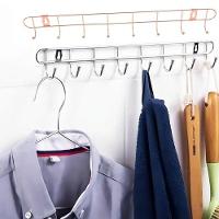 Cabideiro De Parede Rose Gold Suporte Aramado 8 Ganchos Organizador Guarda Roupas Toalhas Multiuso Utensilios Domesticos - 3