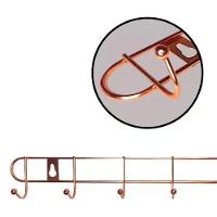 Cabideiro De Parede Rose Gold Suporte Aramado 8 Ganchos Organizador Guarda Roupas Toalhas Multiuso Utensilios Domesticos - 8