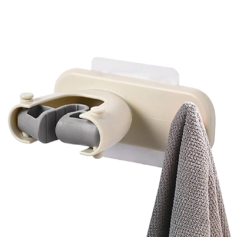 Suporte Vassoura Rodo Parede Adesivo Porta Multifuncional 2 Em 1 Gancho Pendura Pano Toalha Guarda Chuva Porta Objetos B - 5