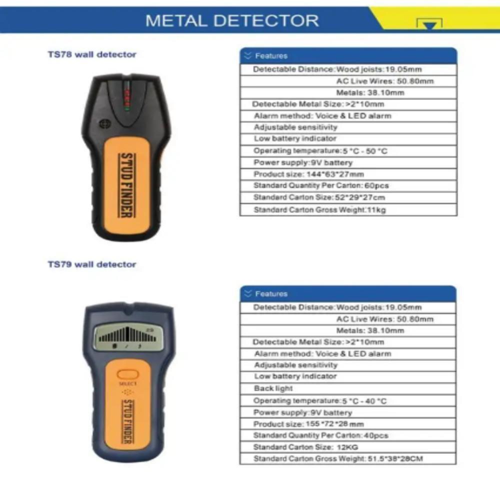 Scanner De Parede Detector Obstaculos Fios Vigas Madeiras Metais Digital Eletronico 3 Em 1 Sem Fio - 4
