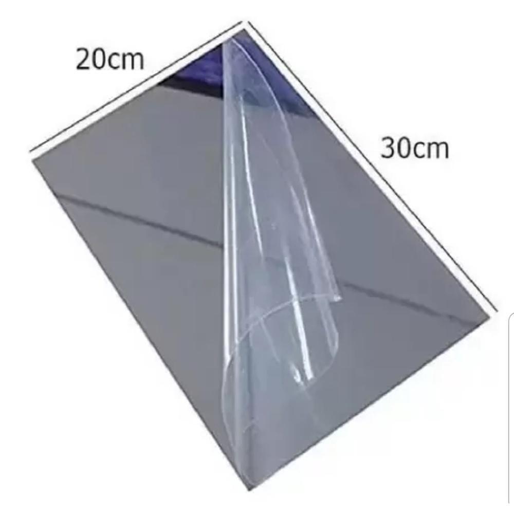 Kit 4 Espelho Adesivo Acrilico Espelhado Grande 20x30cm Flexivel Sem Furos Moldura Banheiro Quarto Sala Retangular Decor - 4