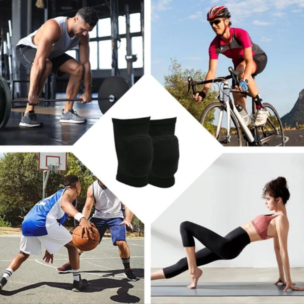 Joelheira Volei Anti Impacto Esportiva Protecao Joelho Goleiro Handebol Grande Proteção Esportes Skate Yoga - 5