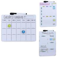Cardapio Semanal Lousa Planejamento Alimentacao Magnetica Planner Dieta Quadro Anotacoes Refeicao Imas Caneta Apagador - 1