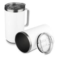 Caneca Térmica Luxo Com Tampa - 750ml, Isolamento Superior Para Bebidas Quentes E Frias - 1