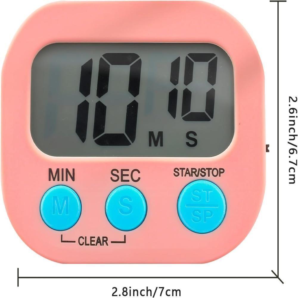 Temporizador Digital Relogio Timer Magnetico Cronometro Alarme Cozinha Academia Ima Geladeira - 8
