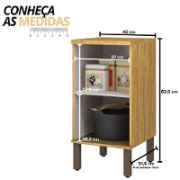 Módulo De Cozinha Balcão 1 Porta 40cm - Verace Marrocos-off White - 7