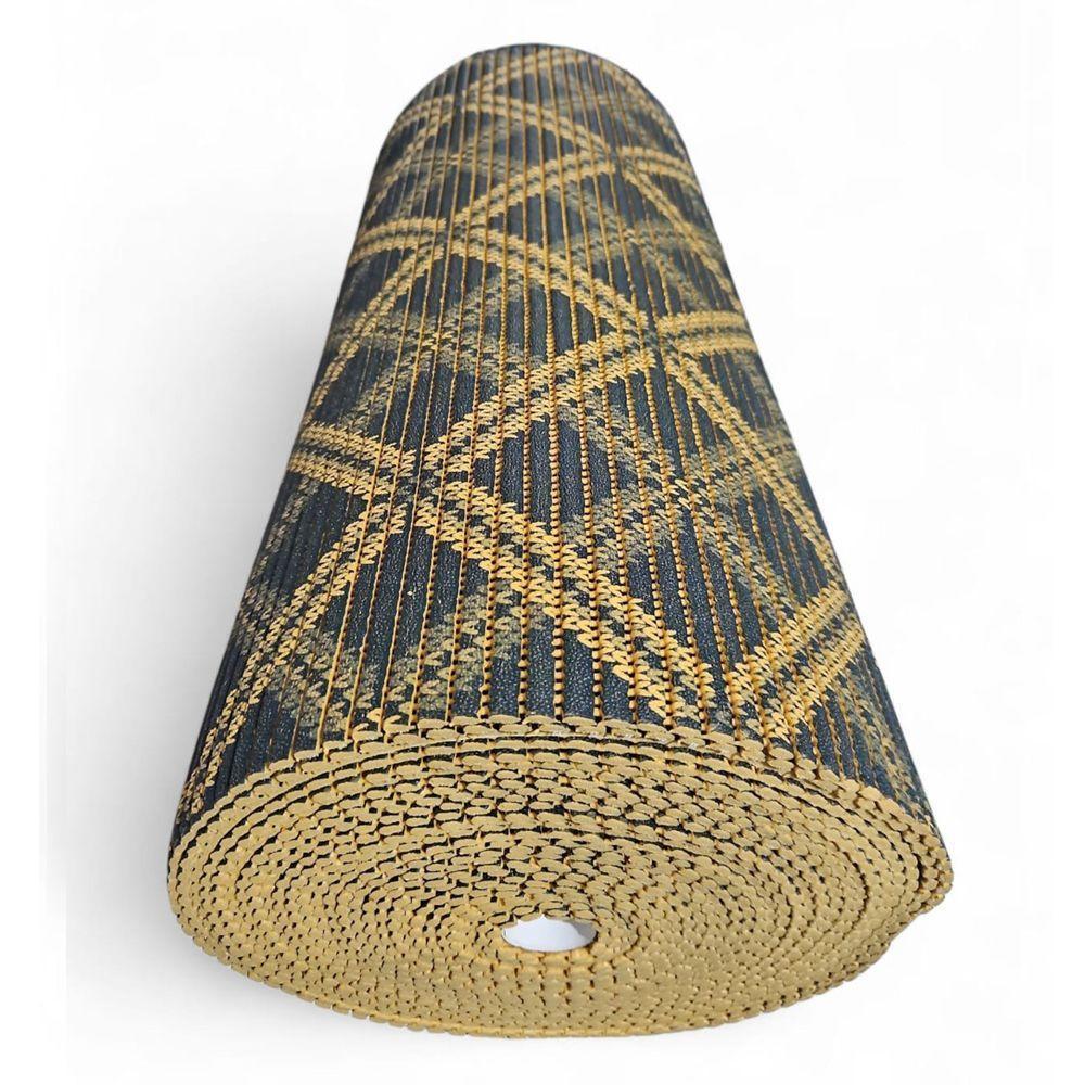 Tapete Passadeira Emborrachada Pvc Antiderrapante 0,65x4,00m Geometric Azul Laranja - 6