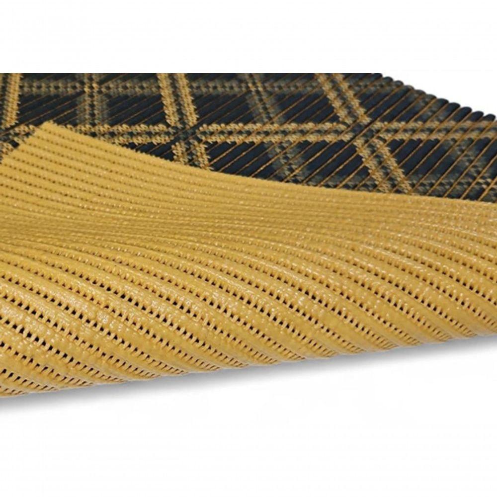 Tapete Passadeira Emborrachada Pvc Antiderrapante 0,65x4,00m Geometric Azul Laranja - 7