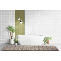 Tapete Passadeira Emborrachada Pvc Antiderrapante 0,65x4,00m Elos Marrom Bege