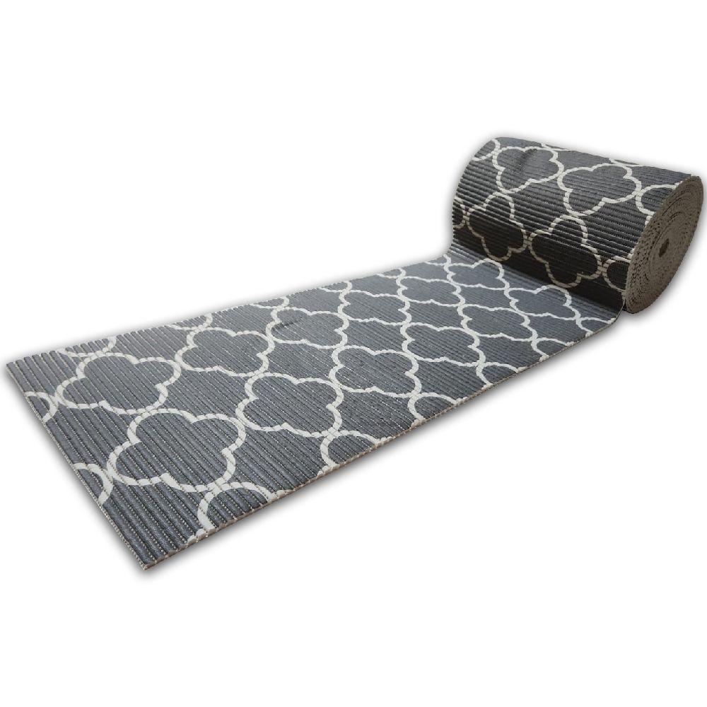 Tapete Passadeira Emborrachada Pvc Antiderrapante 0,65x3,00m Elos Marrom Bege - 7