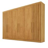 Guarda Roupa 6 Portas 2 Ripadas Potente 100% Mdf Peróba - 1