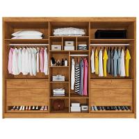 Guarda Roupa 6 Portas 2 Ripadas Potente 100% Mdf Peróba