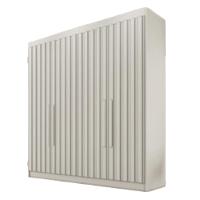 Guarda Roupa 4 Portas Potente Com Espelho 100% Mdf Off White - 1