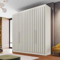 Guarda Roupa 4 Portas Potente Com Espelho 100% Mdf Off White - 2