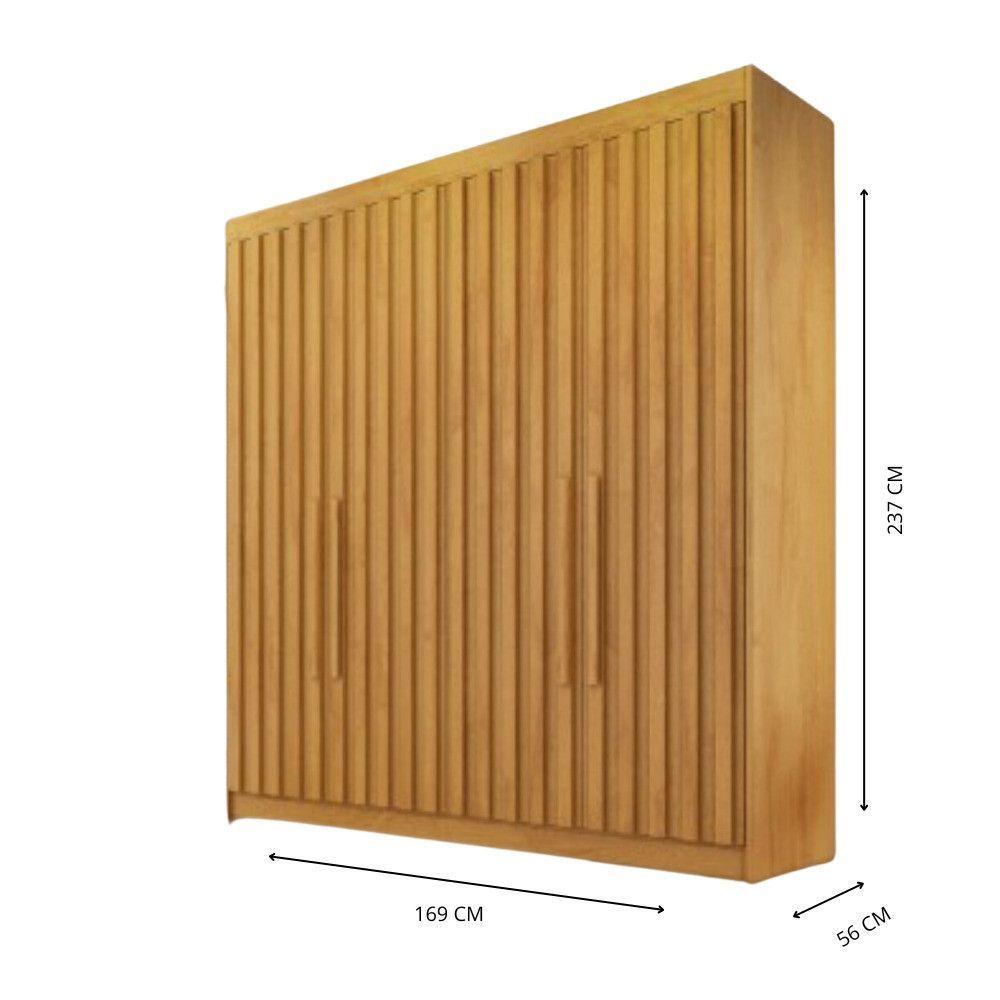 Guarda Roupa 4 Portas Potente 100% Mdf Móveis Europa Peróba - 3